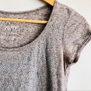 Casual Gray Blouse with Long Sides